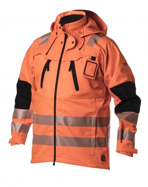 Viking Rubber Evosafe Softshell Hi Vis Jacket - 111081-119 orange front