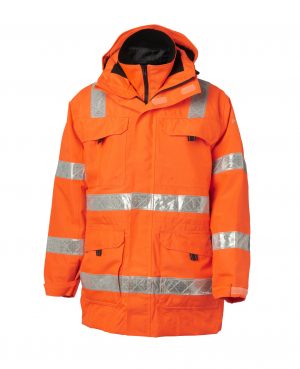 Viking Rubber Superior Parka Hi Vis Waterproof Jacket 3 in 1 - 112047-120 orange front