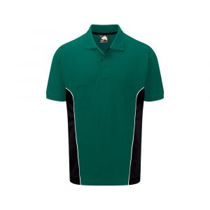 ORN Workwear - Silverswift Two Tone Polo shirt - 1180 bottle green black front