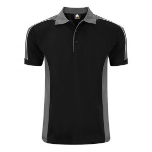 ORN Workwear - Avocet Two Tone Polo shirt - 1188 black graphite front