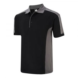 ORN Workwear - Avocet Two Tone Polo shirt - 1188 black graphite side
