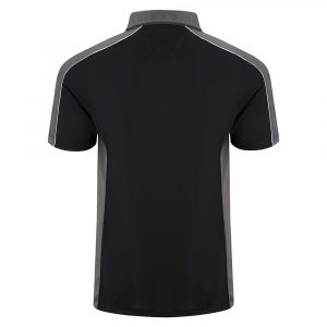 ORN Workwear - Avocet Two Tone Wicking Polyester Polo shirt - 1198 black graphite back