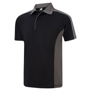 ORN Workwear - Avocet Two Tone Wicking Polyester Polo shirt - 1198 black graphite side