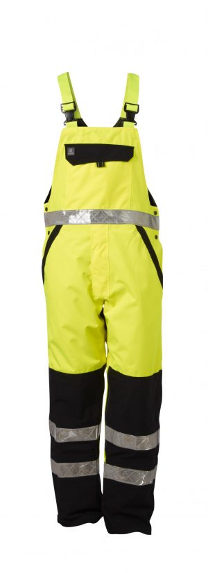 Viking Rubber Superior Bib n Brace Hi Vis Waterproof Trousers - 123011-120 yellow front