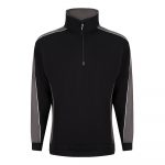 ORN Workwear - Avocet Two Tone 1/4 Zip Sweatshirt - 1288 black graphite front