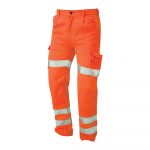 ORN Workwear - Deluxe Hi-Vis Condor Cargo Kneepad Hi Vis Trouser - 6700 orange front