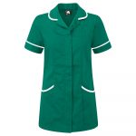 ORN Workwear - Florence Classic Ladies Tunic - 8600 bottle green white front
